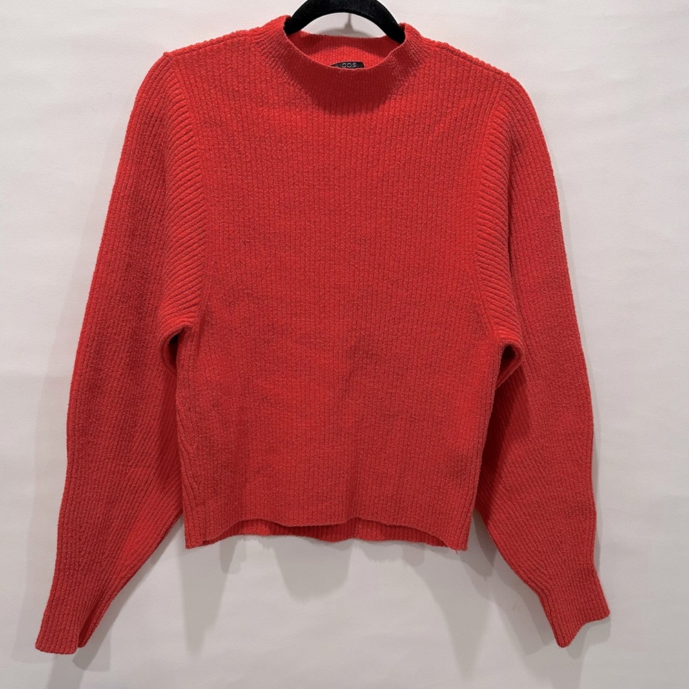 COS Orange Ribbed Knit Sweater – Soft Cotton Blend, XS - Picture 5 of 8